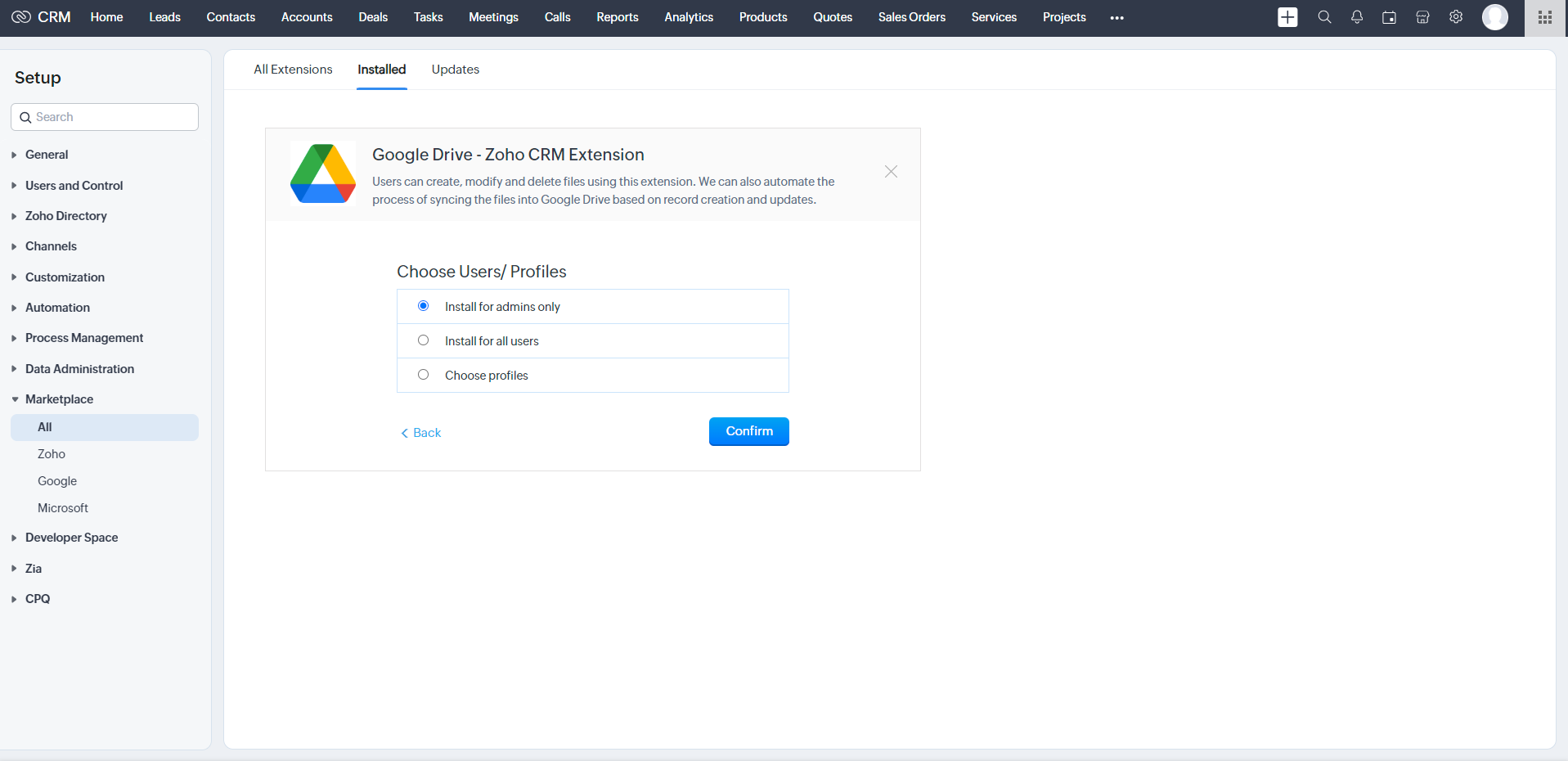 Setup-Page-Zoho-CRM