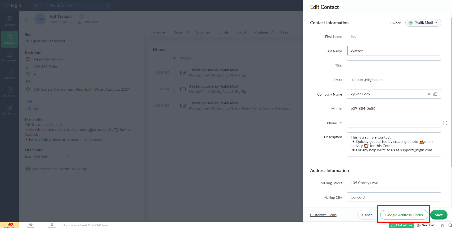 Zoho_Bigin_Google_Address_Finder_Screenshot-3