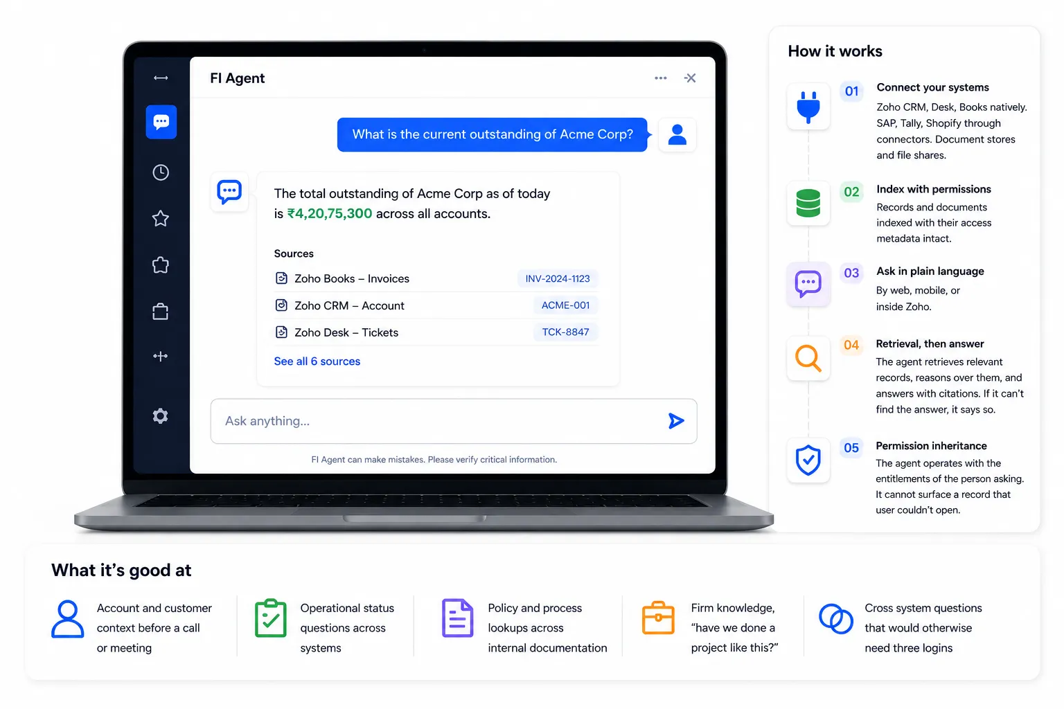 FI Agent knowledge retrieval interface