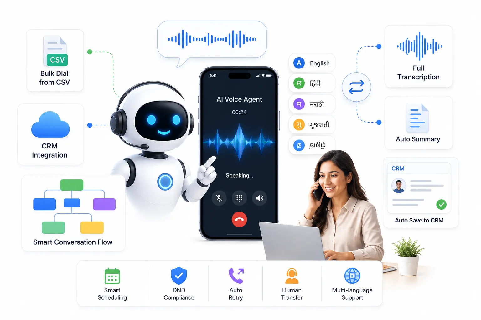 Voice AI platform interface demo