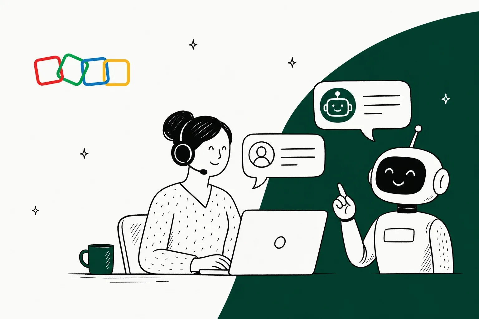 Service desk with AI assistance